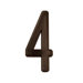 4" Address Light in Black (number 4)