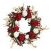 24" Hydrangea Wreath with White Roses