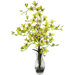Dendrobium with Vase Silk Flower Arrangement in Green