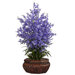 Large Dancing Lady with Round Vase Silk Arrangement in Purple
