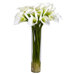 Calla Lilly with Cylinder Silk Flower Arrangement in Cream