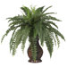 Boston Fern with Urn Silk Plant