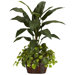 4' Bird of Paradise with Vase and Pothos Silk Plant