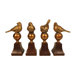 Four Piece Audobon Finial Set