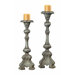 Resin Florentine Carved Candlestick (Set of 2)