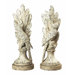 Pair of Parrots Bookends in Distressed Marauder White
