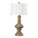 Reclaimed Round Table Lamp in Bleached Wood