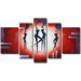 Hand Painted 'Ebony Dancers' Canvas Art