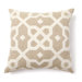 Provence Tuscan Tile Wool Applique Pillow in Natural