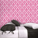 Damsel Temporary Wallpaper in Fuchsia / White