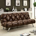 Jenello Vinyl Convertible Sleeper Sofa