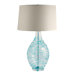 Glass Hand Blown Table Lamp with Blue Coils