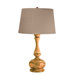 Wood Acacia Urn Table Lamp