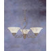 Jazz 3 Up Light Chandelier with Italian Marble Glass Shade