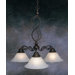 Jazz 3 Light  Chandelier with Marble Glass Shade