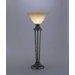 Table Lamp with 14" Amber Marble Glass Shade