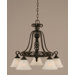 Elegant&eacute; 5 Downlight Chandelier with Marble Glass