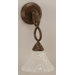 Leaf Wall Sconce with Bubble Glass Shade