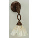 Leaf Wall Sconce with Gold Ice Glass Shade