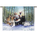 Santa in the Forest Tapestry