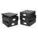 Document Boxes in Black (Set of 5)