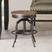 Great Rooms Swivel Factory Stool in Distressed Hickory Stick