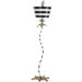 One Light South Beach Floor Lamp in Black and Cream