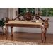 Verona Filigree Mahogany Bench