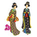 2-Piece Japanese Geisha Statue Set