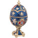 The Falkenburg Faberge-Style Beatrice Enameled Egg in Royal Blue