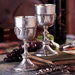 Italian Grape Harvest Pewter Goblets (Set of 2)