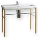 China Rectangular Console with Wood Leg Support