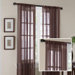 Jayden Faux Linen Sheer Panel in Chocolate