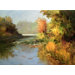 Mist Over the Lake Canvas Transfer