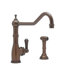 Perrin and Rowe Single Handle Single Hole Kitchen Faucet with Side Spray Rinse