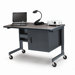 Height Adjustable Mobile Multimedia Rackmount Workstation