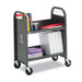 TechMark 2-Shelf Book and Utility Cart in Anthracite