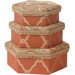 Alamosa Hexagonal Boxes with Appliqu&eacute; ( Set of 3 )