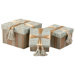 Savannah Largest Storage Gift Box with Self Button, Ribbon and Tassel (Set of 3)