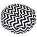 Zig Zag Fabric Round Floor Pillow