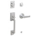 Century Handleset with Elan Dummy Style Interior Knob in Satin Chrome