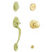 Plymouth Dummy Style Handleset with Plymouth Interior Knob in Bright Brass
