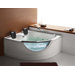 Two Person Corner Rounded Whirlpool Bathtub