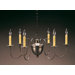 Chandelier 6 Light Candelabra Sockets Hanging Half Ball S-Arms Chandelier
