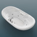 Antigua 41 x 70 x 23" Oval Air and Whirlpool Jetted Bathtub