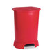 Step-On Container, Plastic, 30 gal, Red                                                                                      