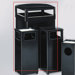 Howard Standard Black 48 Gal. Hinged Top Receptacle