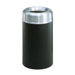 Crowne Collection Open Top Receptacle in Aluminum/Green