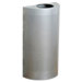 Half-Round Designer Line Silhouettes Steel Receptacle in Silver