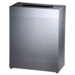 40 Gallon Designer Line Silhouettes Square Steel Receptacle in Silver
